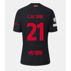 Pánské fotbalový oblečení Barcelona Frenkie de Jong #21 Venkovní košile 2024-25 Krátkým Rukávem